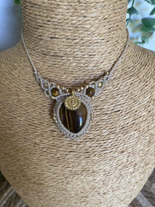 Collier UNIQUE- OEIL DE TIGRE