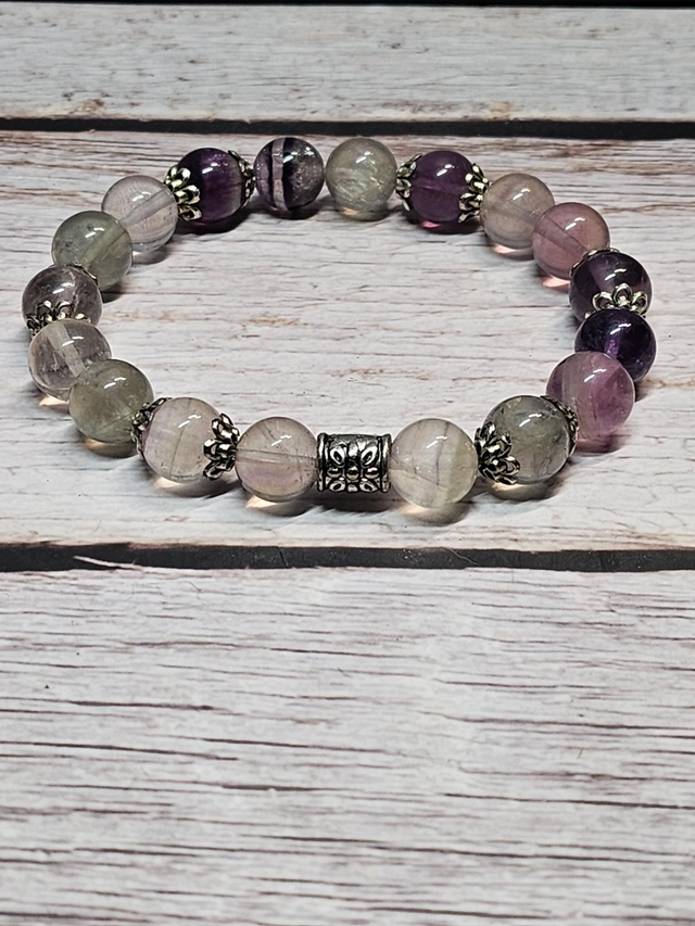Bracelet en Fluorite naturelle – 10 mm
