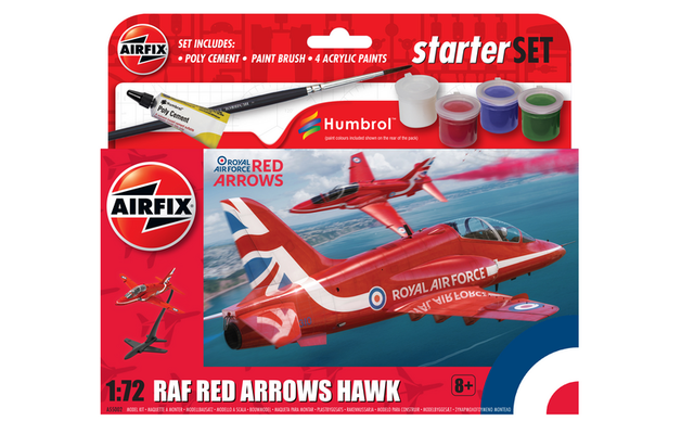 Airfix Starter Set - Red Arrows Hawk 