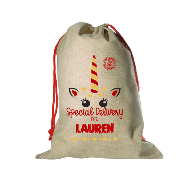 Christmas Santa Sack - Unicorn