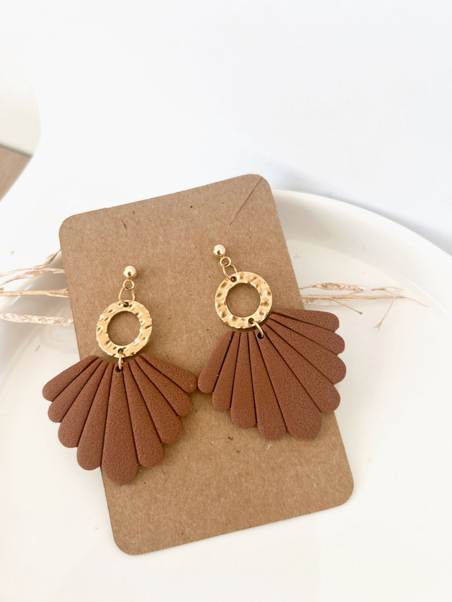 Boucles d'oreilles Anna / caramel