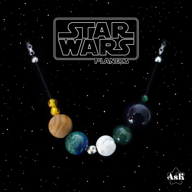 Star Wars planets necklace
