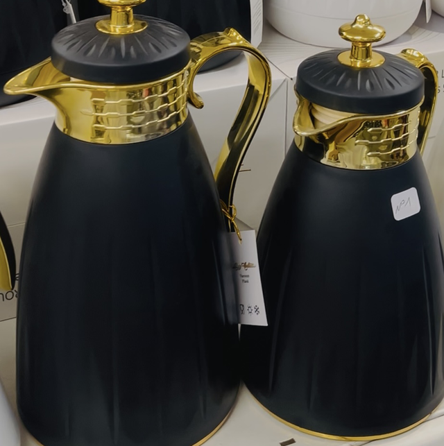 Thermos noir/doré (0,6L/1L)-LUXURY