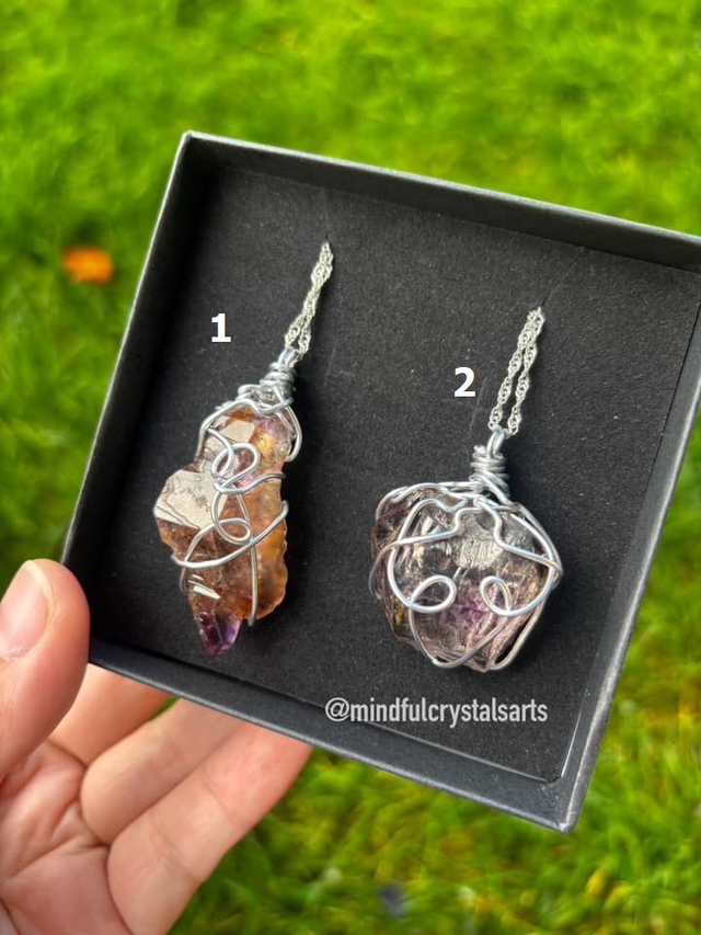 Handmade Series: Super Seven Amethyst Necklace (chain)