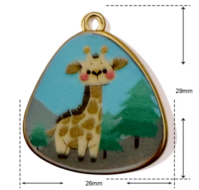 Charm giraffa smaltata 