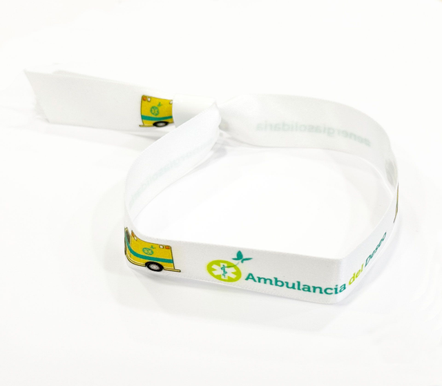 Pulsera de tela · Blanca