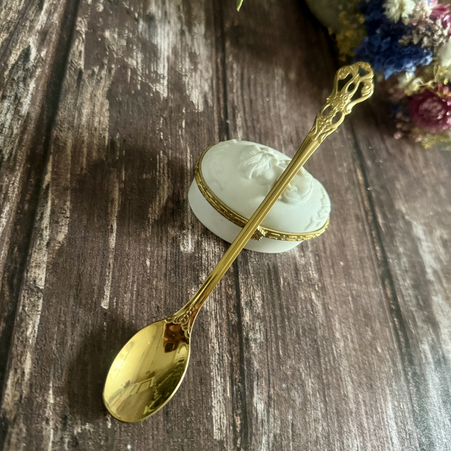 Cuillère longue baroque confiture/thé/cocktail/Matcha 