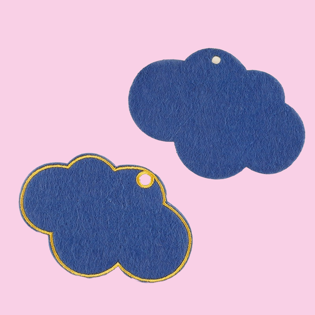 DIY Cute Cartoon Name Tag / Bag Charm - Blue Cloud