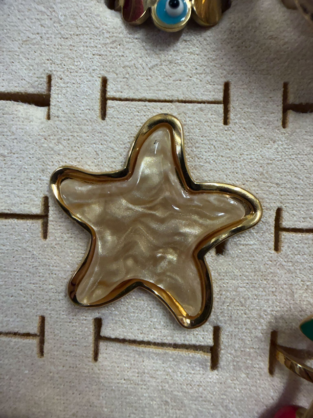 Bague pierre étoile de mer