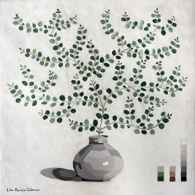 Óleo sobre lienzo 50x50cm “Eucalipto”