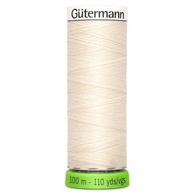 Gutermann Sew All Recycled RPET Thread. 100m. 802 - Porcelain 
