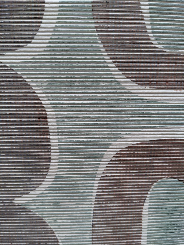 TOTEM 2 - Mono Screen Print on Corrugated Card w/Copper, Indigo, Avocado & Oak Gall Inks