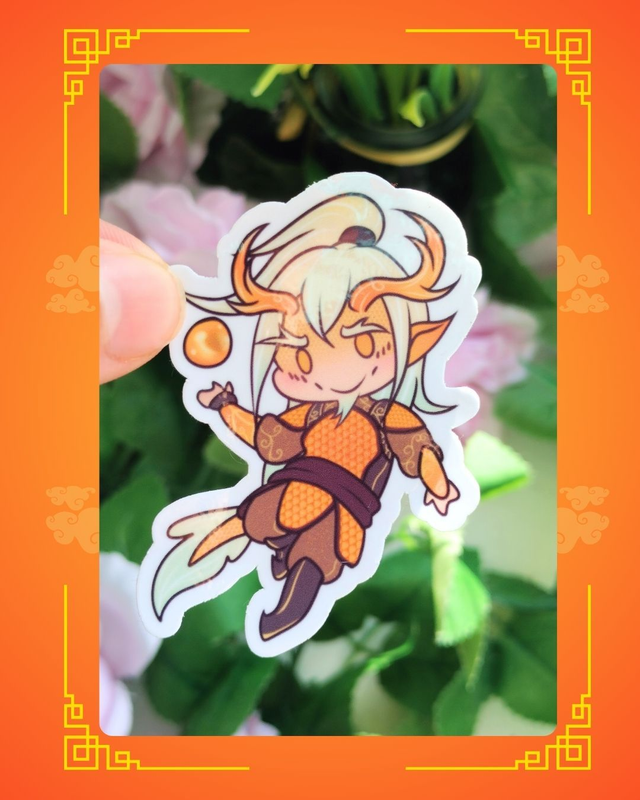 Autocollant - Dragon chibi