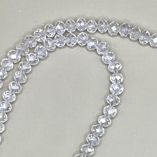 C48 - Collier perles verre pendentif acier inoxydable