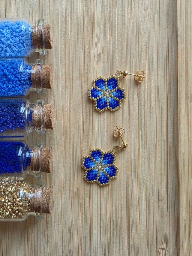 Boucles d'oreille fleur PM