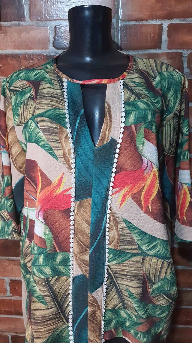 Blusa Estampada Florada,  T/G