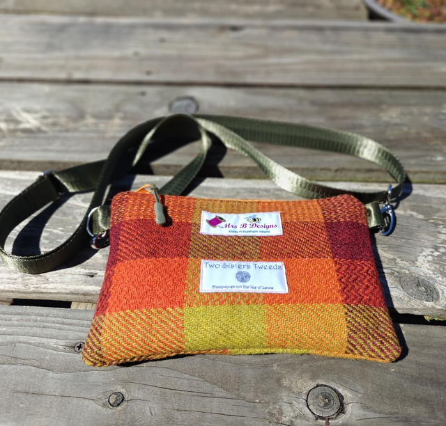 Scottish Tweed nairn handbag, wool crossbody bag