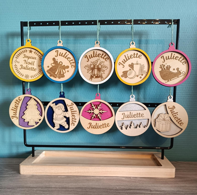 Lot de 5 Boules de Noël