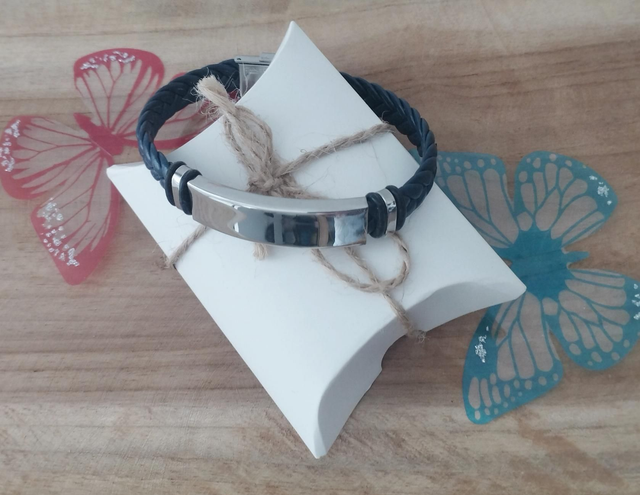 Bracelet cuir tressé 