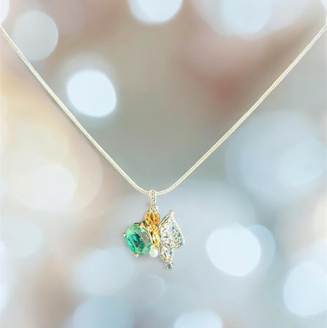 Pendentif argent 925 topaze 