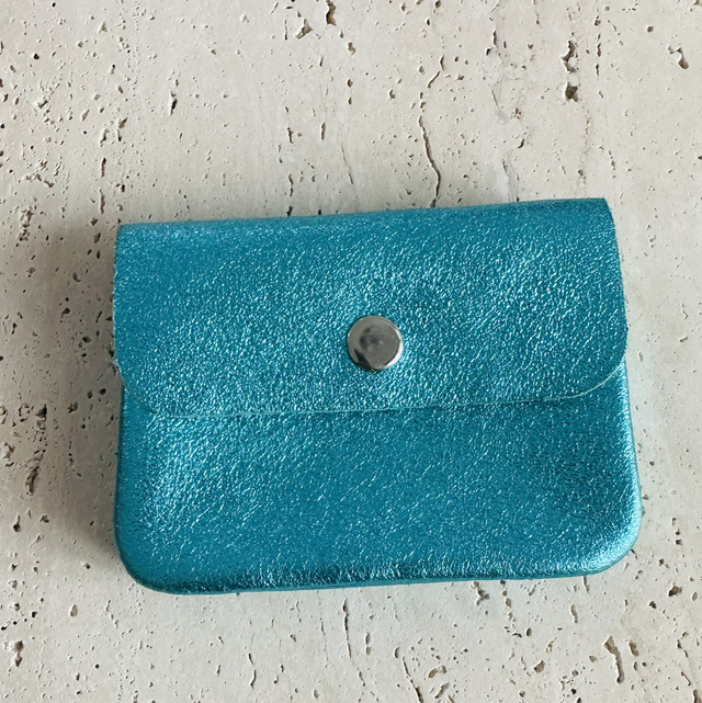 Portemonnee blauw glitter