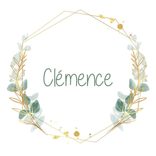 Lot de stickers papier &quot;Clémence&quot; - Personnalisable