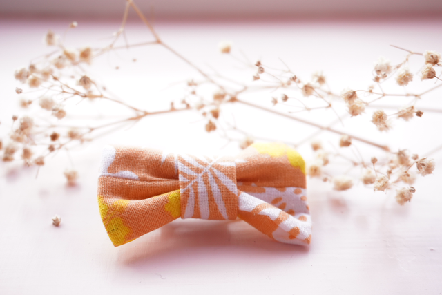 Orange Leaf Mini Bow