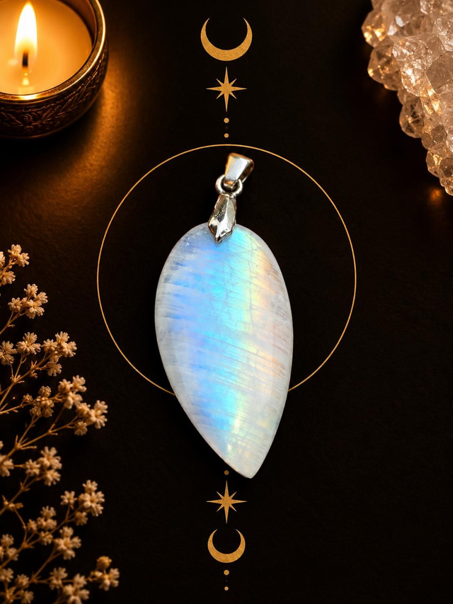 Pendentif pierre de lune 
