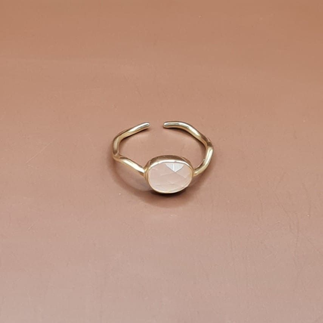 Bague ajustable Quartz rose 56