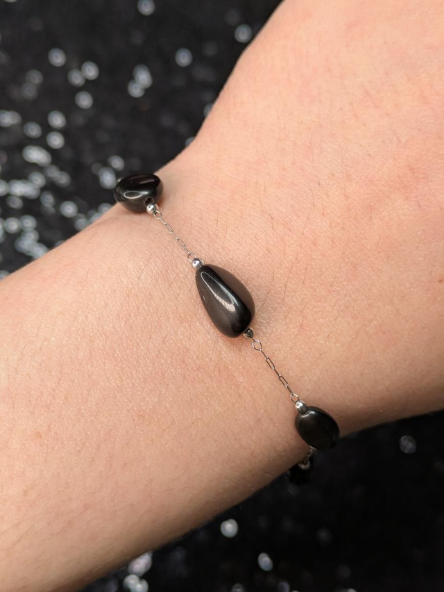 Bracelet obsidienne 