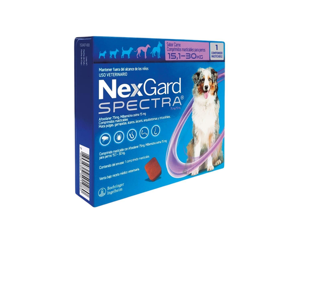 NEXGARD SPECTRA 15,1- 30 KG 1 COMPRIMIDO
