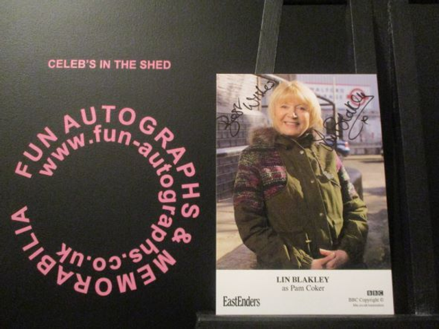 Lin Blakley (Pam Coker) Authentic Autographed EastEnders 6x4 Cast Card
