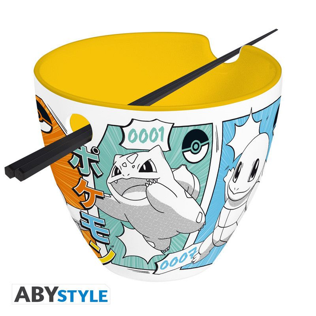 Bowl With Chopsticks - POKEMON - 370ml - Starters Manga