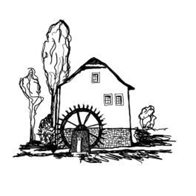 Stempel Wasserrad 6x6cm