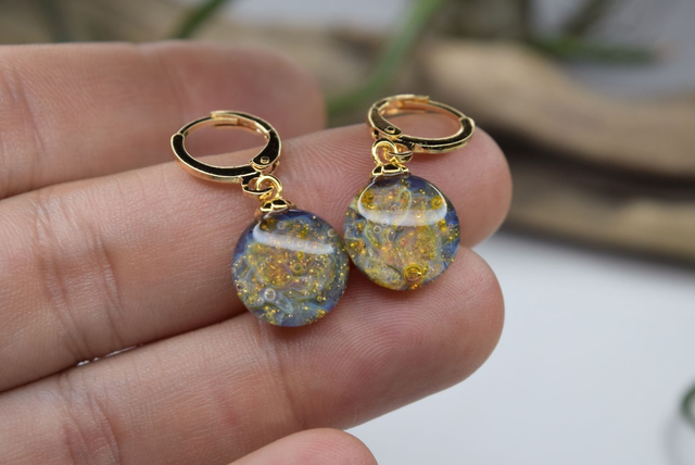 CRÉOLES VOIE LACTÉE VIOLET / ROSE MONTURE OR (CVL20)