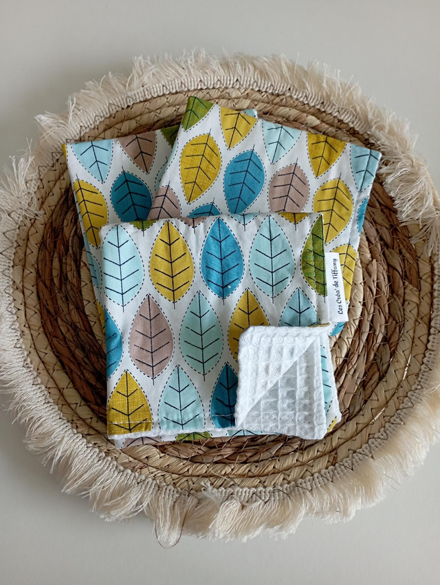 Essuie tout lavable 3 feuilles.