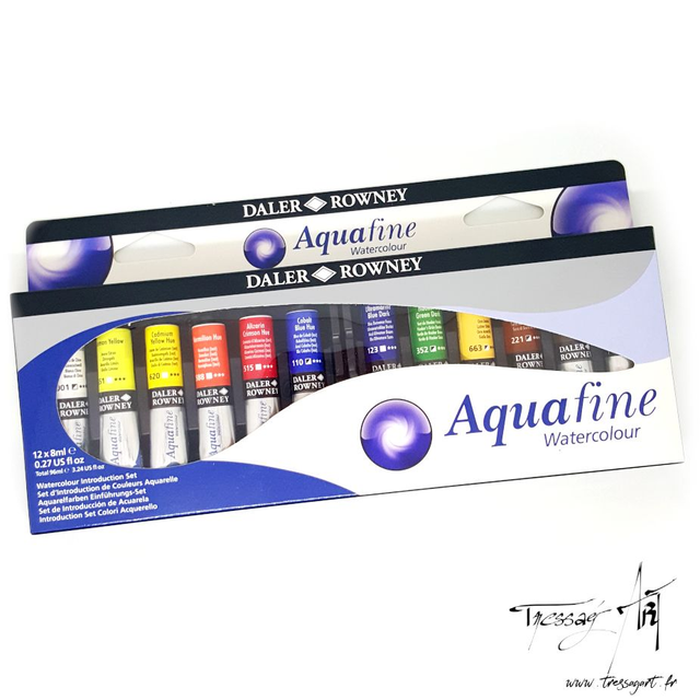 DALER ROWNEY - SET AQUARELLE 8 ML X 12 TUBES - CA001000