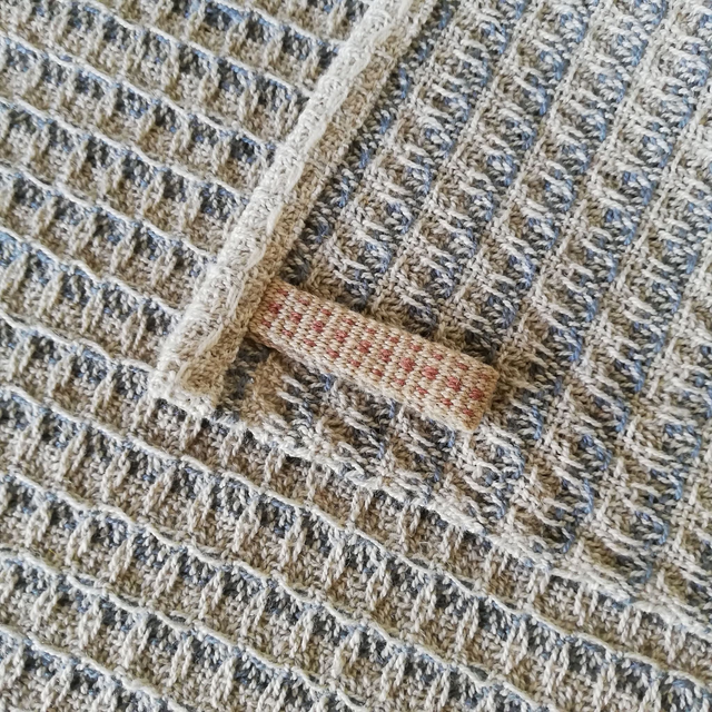 Lavette en coton-lin bio tissée main - 30x30cm 