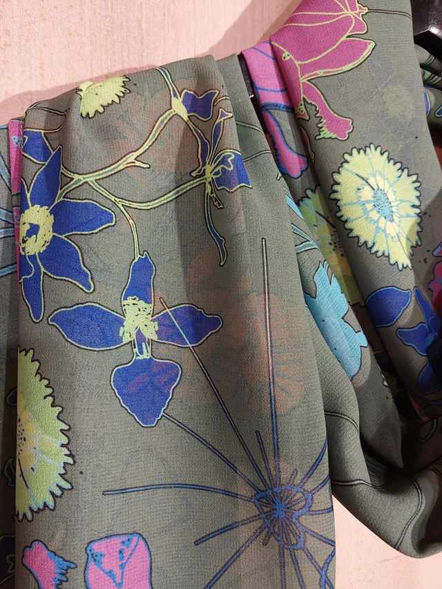 Orchidée Vert. Foulard