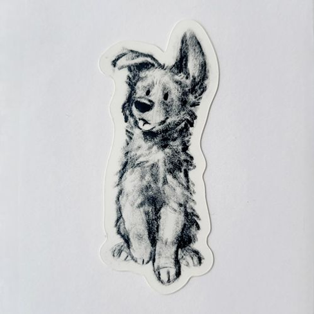 Shepherd pup sticker