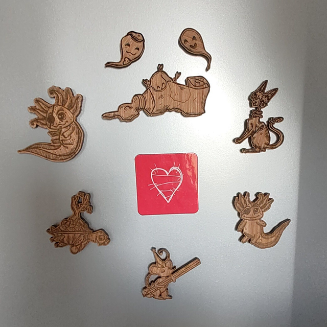 Magnets en bois édition officielle Amandine Jung 