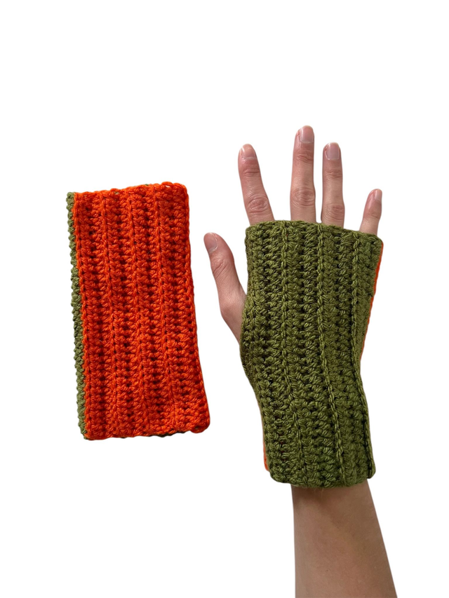 Mitaines orange vert
