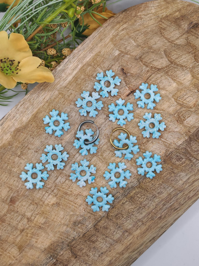 Choupettes flocon réversibles bleu