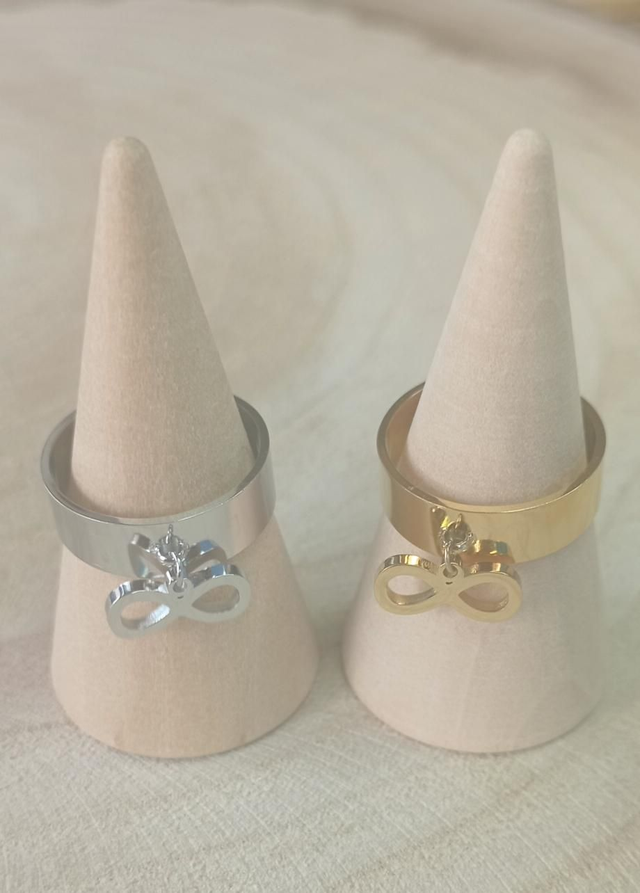 Bague breloque infini 