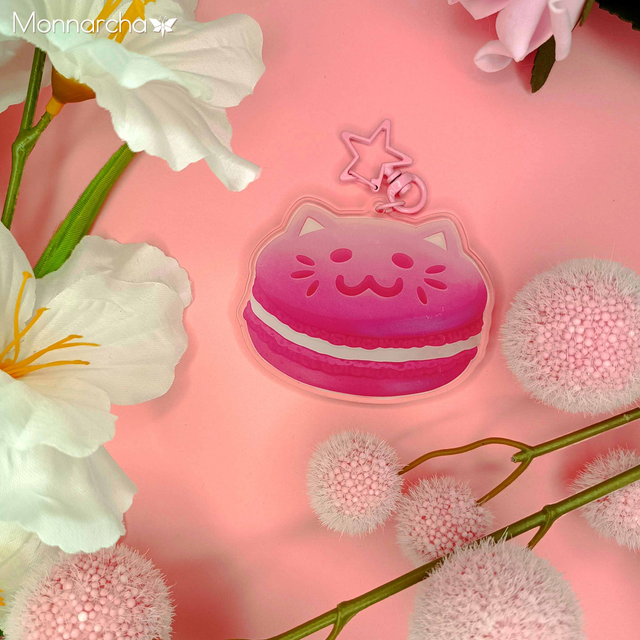 Macaron Cat Keychain