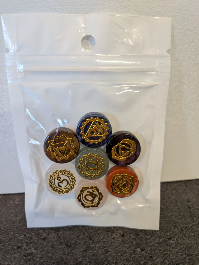Chakra palm stones