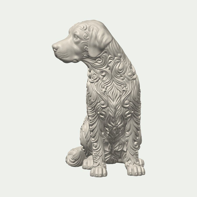 Sitting Labrador Statue