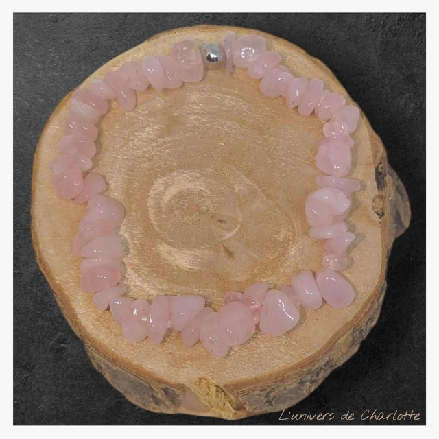 Bracelet "Quartz rose" baroque BR-200