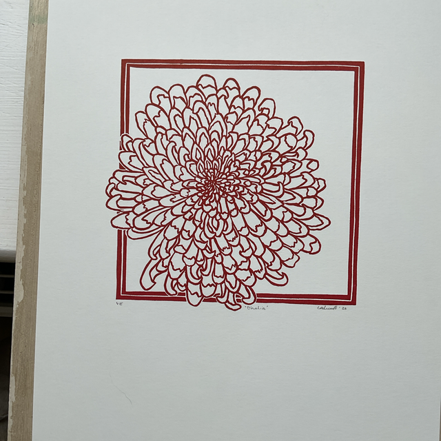 Dahlia Lino print