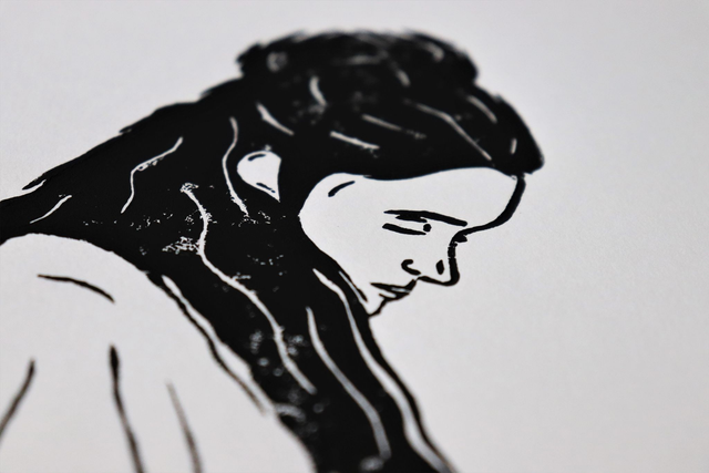 Linogravure A4 Orianne